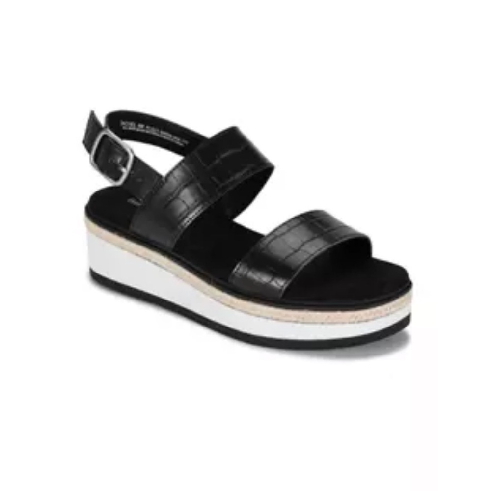 Baretraps black platform chunky sandals tachel shoes size 8